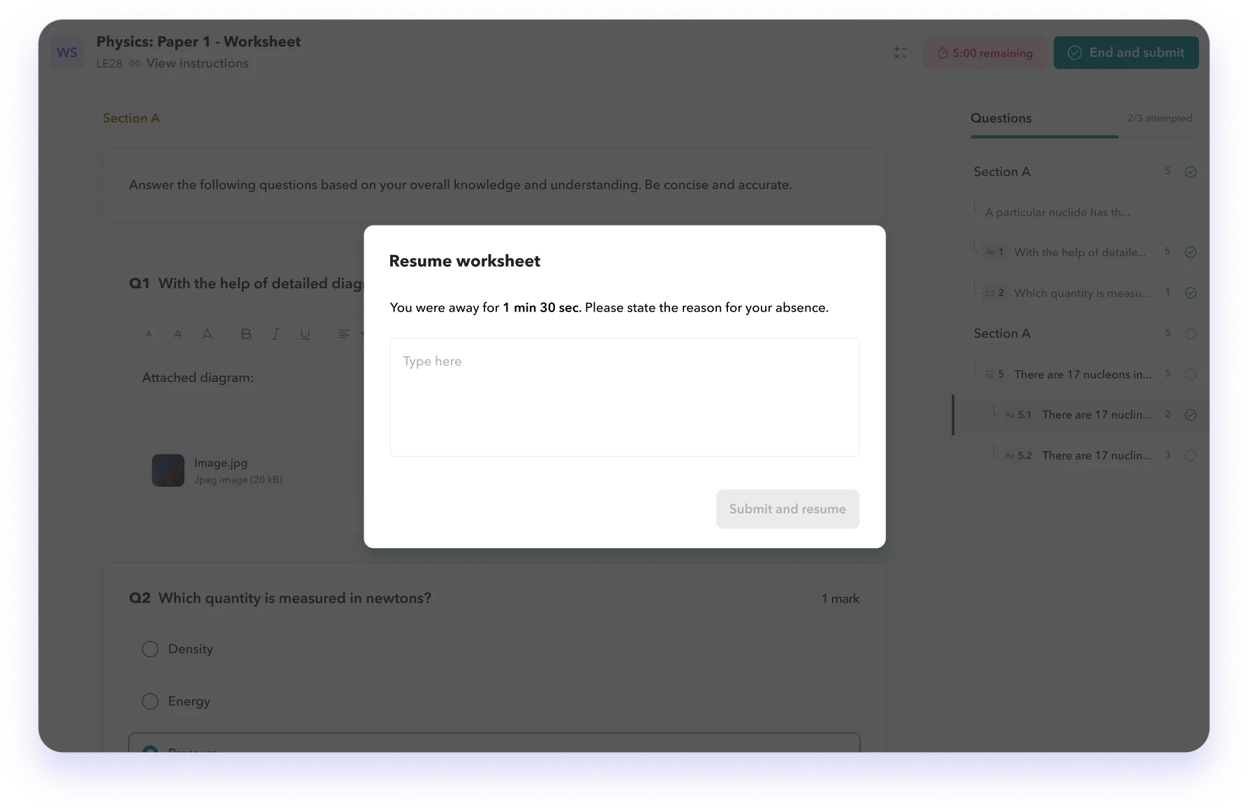 Browser-focus mode