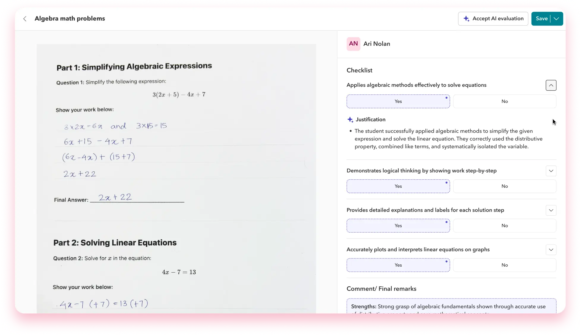 AI-assisted Grading