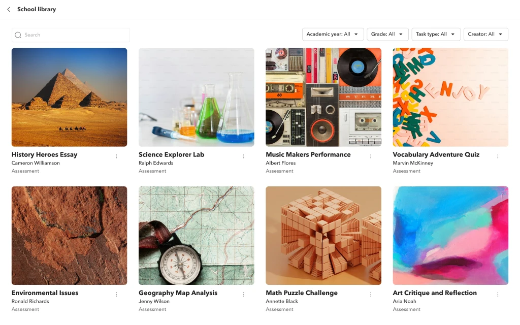 Build your own assessment library