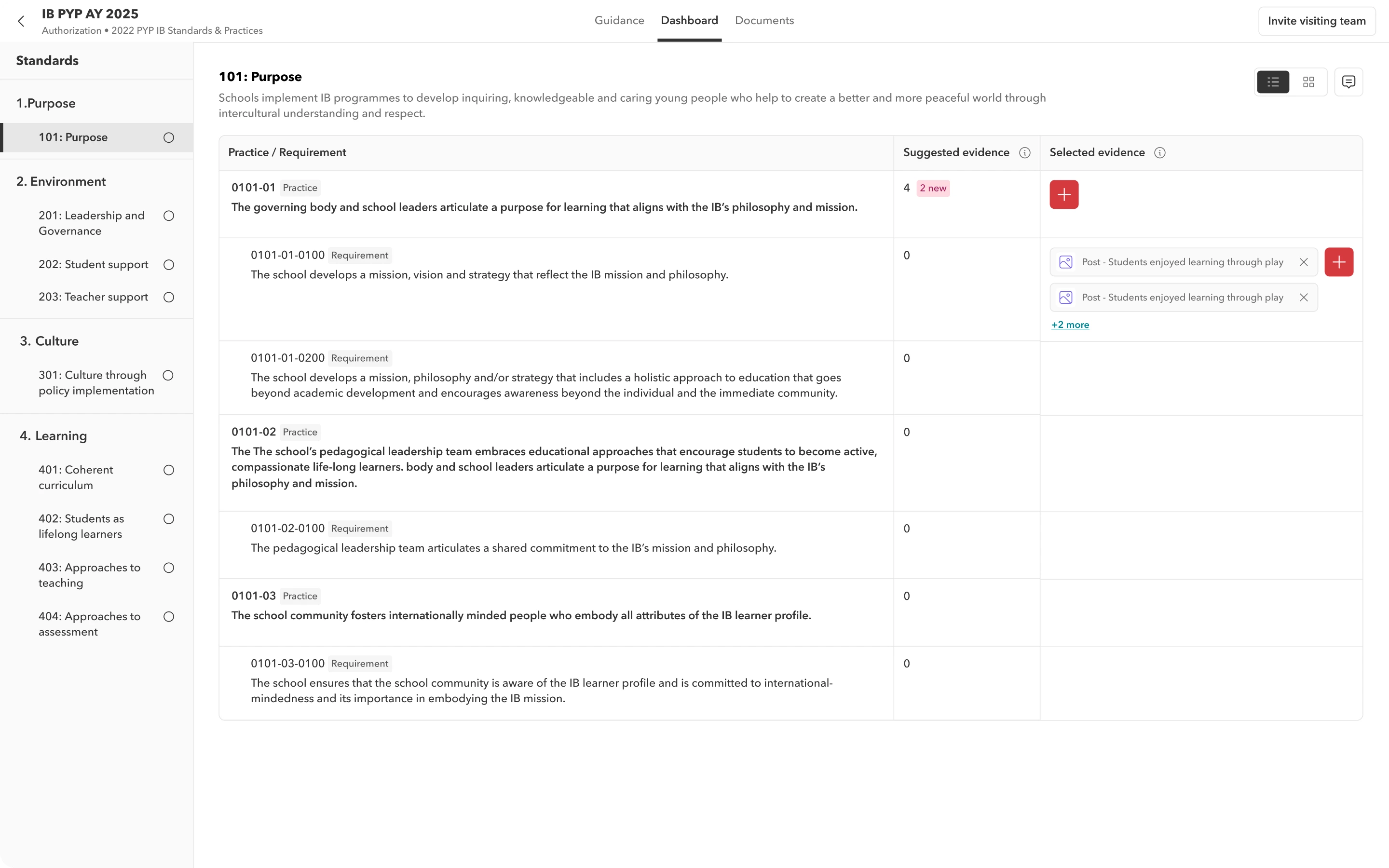 Centralised accreditation review
